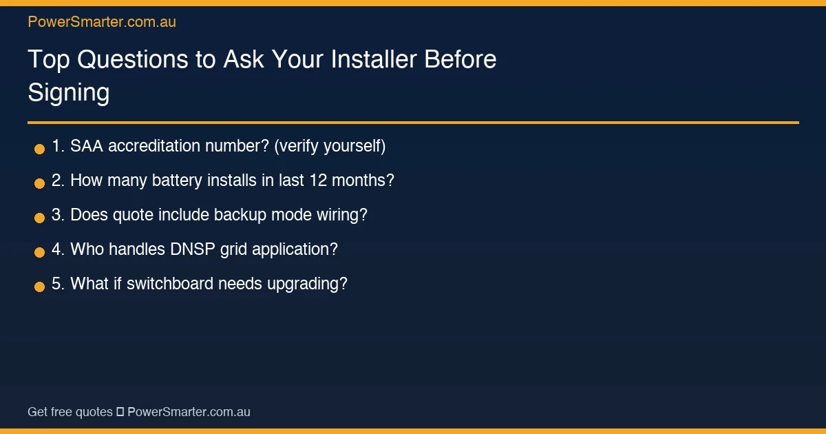 Top Questions to Ask Your Installer Before Signing key facts