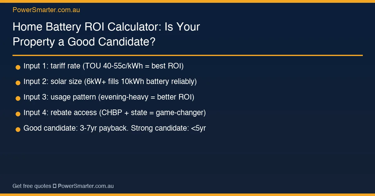 Home Battery ROI Calculator: Is Your Property a Good Candidate? key facts