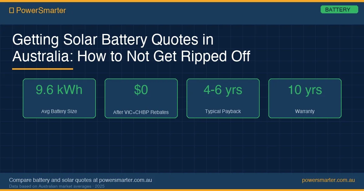 Getting Solar Battery Quotes in Australia: How to Not Get Ripped Off infographic