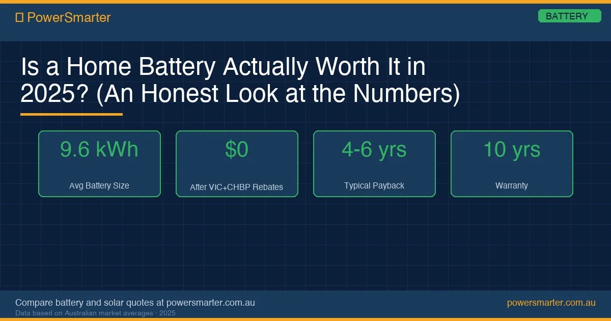Is a Home Battery Actually Worth It in 2025? (An Honest Look at the Numbers) infographic