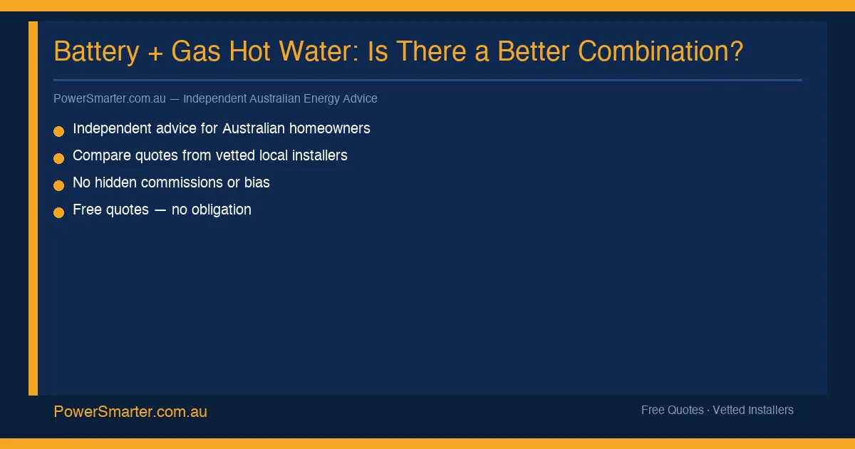 Infographic: Battery + Gas Hot Water: Is There a Better Combination?