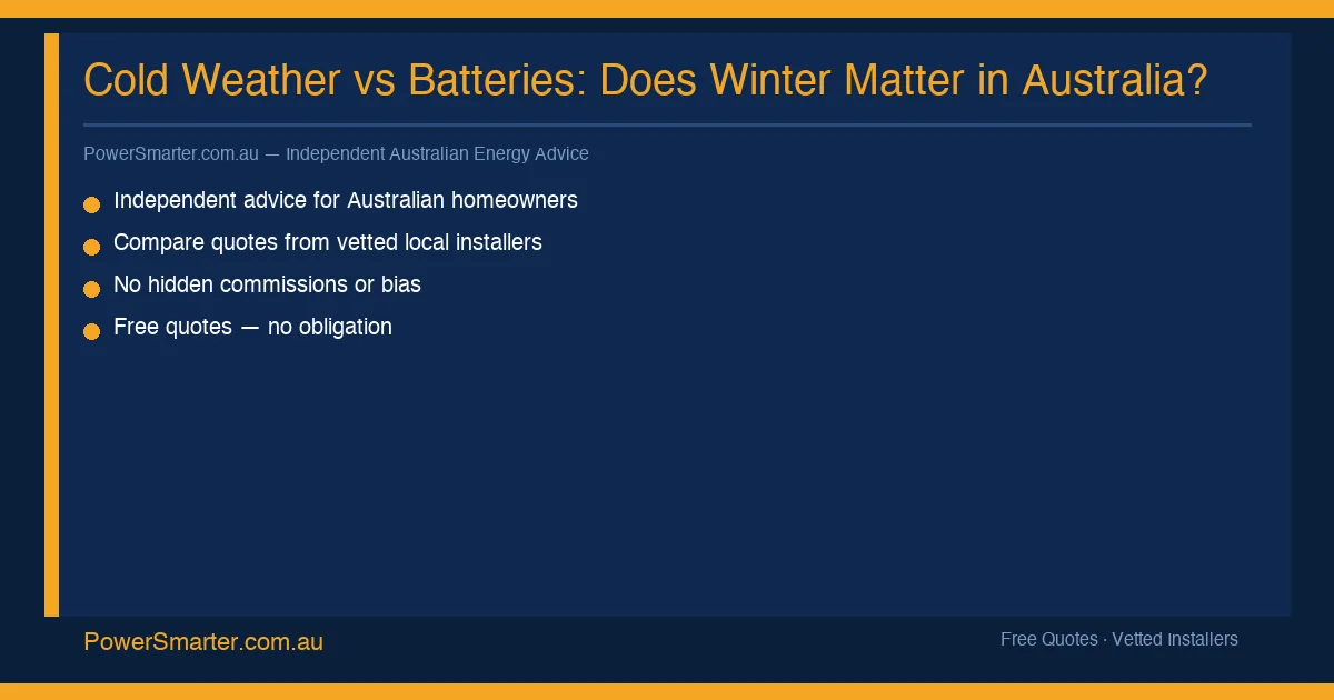 Infographic: Cold Weather vs Batteries: Does Winter Matter in Australia?
