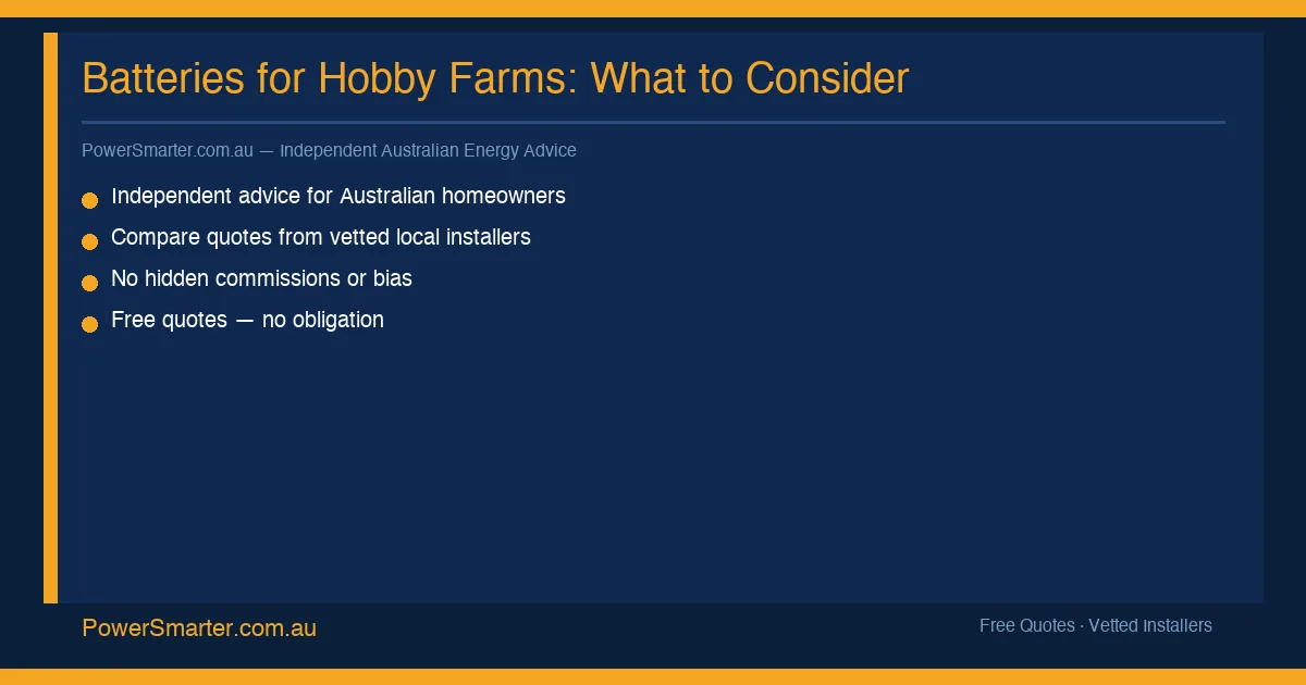 Infographic: Batteries for Hobby Farms: What to Consider